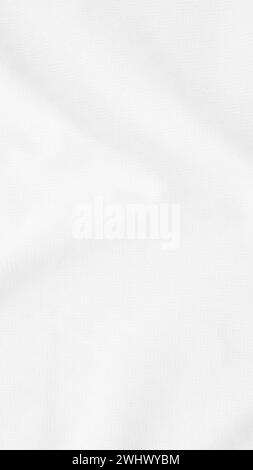 Bio-Stoff Baumwolle Hintergrund Weiße Leinenleinen Leinwand zerknittert natürliche Baumwolle Stoff natürliche handgemachte Leinen von oben Ansicht Hintergrund org Stockfoto