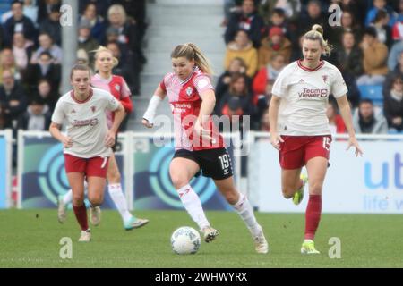 Southampton FC Women gegen Manchester United Women Adobe Women's FA Cup im Silverlake Stadium Stockfoto