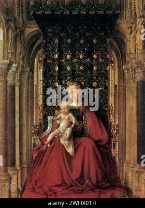 Jan van Eyck – Triptychon Dresden (Detail) 1437 Stockfoto