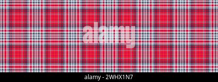 Bettstoff Hintergrund Tartan, nahtloses Textil mit Karomuster aus den 70er Jahren. Halloween Muster Vektor Check Textur in Rot und Pastellfarbe. Stock Vektor