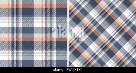 Stoffmuster Hintergrund des Check nahtlosen Vektors mit einem Textur-Plaid-Textil-Schotten. In trendigen Farben für Scrapbook-Layoutideen. Stock Vektor