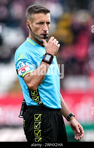 Monza, Italien. Februar 2024. Monza, Italien, 11.02.24: Schiedsrichter Davide Massa während des Spiels der Serie A zwischen AC Monza und Hellas Verona im U-Power Stadion in Monza, Italia Soccer (Cristiano Mazzi/SPP) Credit: SPP Sport Press Photo. /Alamy Live News Stockfoto