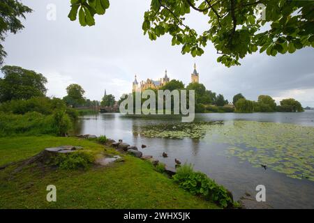 Schweriner See mit der Schlossinsel. Stockfoto