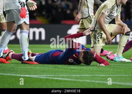 Girona, Barcelona, Spanien. Februar 2024. Robert Lewandowski reagierte während des Spiels zwischen dem FC Barcelona und Granada als Teil der La Liga im Olympiastadion von LluÃ Companys am 11. Februar 2024 in Girona, Spanien. (Foto von Sara AribÃ³/PxImages) (Credit Image: © Sara ARIB/PX Imagens via ZUMA Press Wire) NUR REDAKTIONELLE VERWENDUNG! Nicht für kommerzielle ZWECKE! Stockfoto