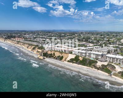 Aus der Vogelperspektive von Del Mar Shores in San Diego, CA Stockfoto