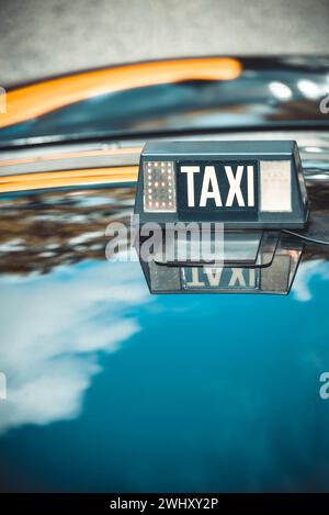 Ein Taxi war leer Stockfoto
