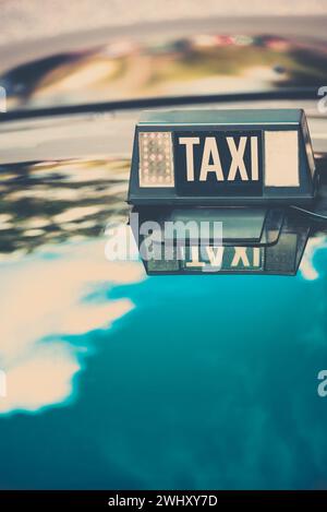 Ein Taxi war leer Stockfoto