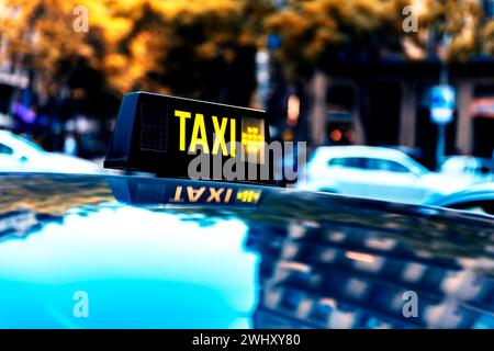 Ein Taxi war leer Stockfoto