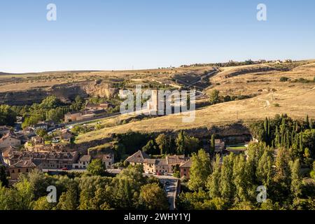 2023 09 23 Segovia, Spanien. Luftaufnahme der Kirche von Vera Cruz Stockfoto