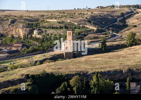 2023 09 23 Segovia, Spanien. Luftaufnahme der Kirche von Vera Cruz Stockfoto