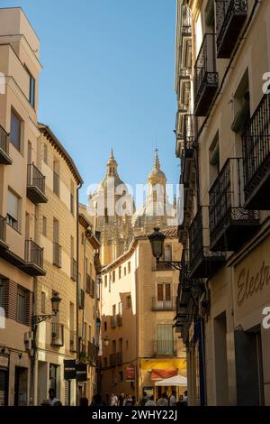 2023 09 23 Segovia, Spanien. Gotische und verzierte Kathedrale von Segovia Stockfoto