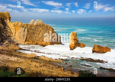 Playa de la Arnia Strand Stockfoto