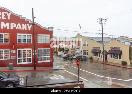 Monterey Canning Co. Warehouses, Cannery Row, New Monterey, Monterey, Kalifornien, Vereinigte Staaten von Amerika Stockfoto