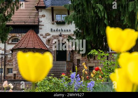 Altes Badehaus Ballenstedt Harz Stockfoto