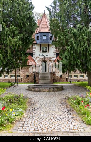 Altes Badehaus Ballenstedt Harz Stockfoto