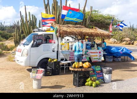 Getränkekiosk in der Alto Vista Chapel, Noord, Aruba, ABC Islands, Leeward Antilles, Karibik Stockfoto