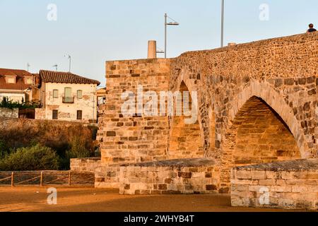 Detailansicht des Krankenhauses de orbigo in leon spanien. Stockfoto