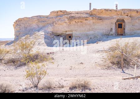 Early American, Cave Dwellings, Miners, Shoshone, Kalifornien, Death Valley Natl Park, Historisch, Architektur, Wüste, Gehöfte Stockfoto