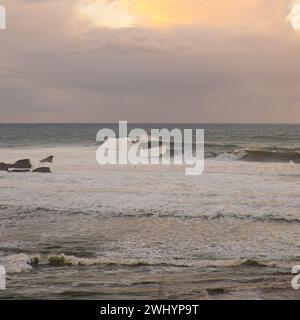 Zuschauer, Mavericks, Big Wave Surfen, Am Meer, An Der Küste, Surfbeobachter, Extremsport, Adrenalin Stockfoto