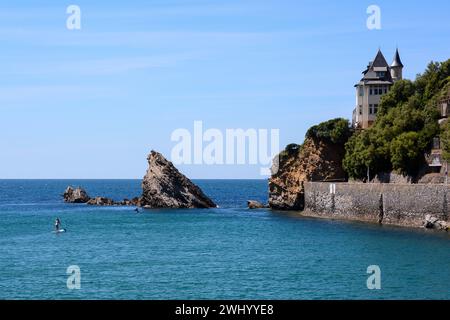 Details und Landschaften der Stadt Biarritz in Frankreich Stockfoto