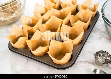 Banana Haferflocken Muffins Stockfoto