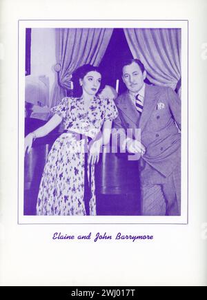 JOHN BARRYMORE und seine Frau ELAINE BARRIE in der neuen Komödie MY DEAR CHILDREN 1940 Regisseur OTTO PREMINGER Schriftsteller Catherine Turney und Jerry Horwin produziert von Richard Aldrich und Richard Myers am Belasco Theatre am Broadway, New York vom 31. Januar bis 18. Mai 1940 Stockfoto