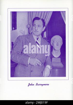 JOHN BARRYMORE in der neuen Komödie MY DEAR CHILDREN 1940 Regisseur OTTO PREMINGER Schriftsteller Catherine Turney und Jerry Horwin produziert von Richard Aldrich und Richard Myers im Belasco Theatre am Broadway, New York vom 31. Januar bis 18. Mai 1940 Stockfoto
