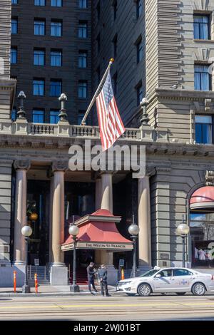 Eintritt zum Westin St Francis Hotel, Powell Street, Union Square, San Francisco, Kalifornien, Usa Stockfoto