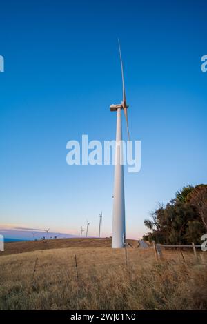 Starfish Hill Wind Farm in Cape Jervis, South Australia Stockfoto