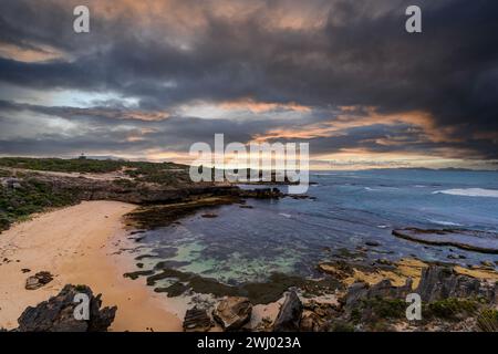 Am südaustralischen Most Point, Port Macdonnell, könnt ihr die Küste erkunden Stockfoto