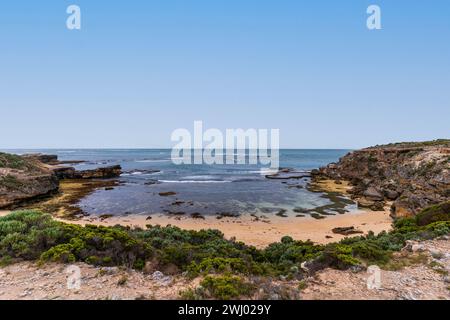 Am südaustralischen Most Point, Port Macdonnell, könnt ihr die Küste erkunden Stockfoto