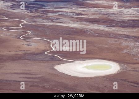 Death Valley, Hochgebirge, Wüstenboden, Geographie, Geologie, Geologische Merkmale, Salzflüsse, Salzseen, Extreme Hitze, Trockene Landschaft, Unfruchtbar Stockfoto