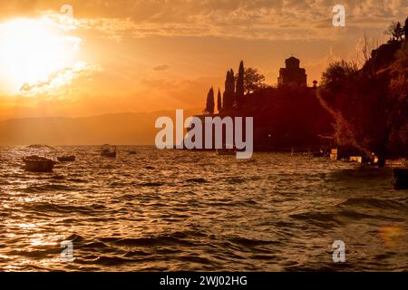 Ohrid, Nordmakedonien Kirche St. John Kaneo Stockfoto