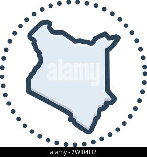 Symbol für kenia, Land Stock Vektor