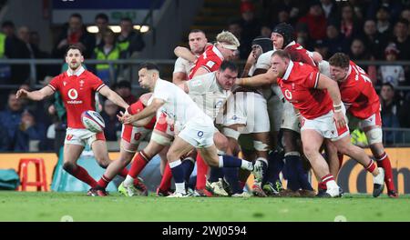 Englands Danny Care (Harlequins) im Guiness 6 Nations Rugby-Spiel zwischen England und Wales im Twickenham-Stadion in London am 11. F. Stockfoto