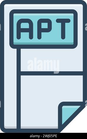 Symbol für apt, Alphabet Stock Vektor