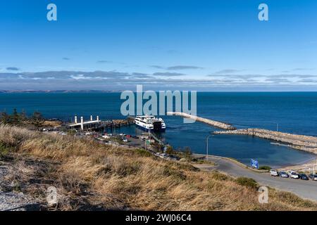 Kangaroo Island Fährhafen in Cape Jervis, Südaustralien Stockfoto