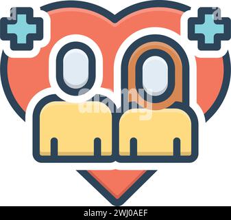 Symbol für Familie Gesundheit, Familie Stock Vektor