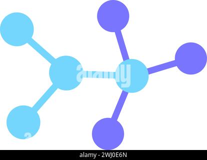 Zellbildung. Komplexität innerhalb der Binärcode-Forschung, abstraktes Techno-Element für modernes und Retro-technologisches Design. Einfacher Farbvektor p Stock Vektor