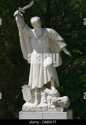 Der Prophet Elia und die Priester des Baal in Nord-Israel Stockfoto