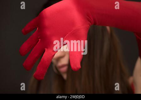 Beendigung der Gewalt gegen Frauen oder geschlechtsspezifischer Gewalt Stockfoto