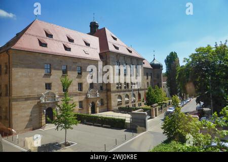 Gerichtsgebäude der Nürnberger Prozesse, Schauplatz der Kriegsverbrecherprozesse 1945/1946 Stockfoto