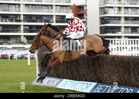 Aktenfoto vom 20.12.2023 von Theatre man, der Cheltenham Festival Handicaps auf seiner Agenda hat, nachdem er am Trials Day eine Silbermedaille im Prestbury Park geholt hatte. Ausgabedatum: Montag, 12. Februar 2024. Stockfoto