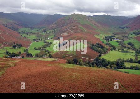 Beda Head zwischen den Tälern Martindale und Boredale aus dem Wainwright Hallin fiel in den Lake District National Park, Cumbria, England. Stockfoto