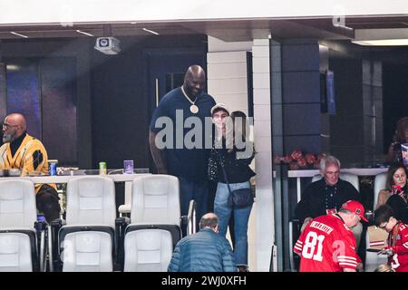 Shaquille O’Neal vor dem Super Bowl LVIII, Allegiant Stadium, Las Vegas, Nevada, USA. Bilddatum: Sonntag, 11. Februar 2024. Stockfoto