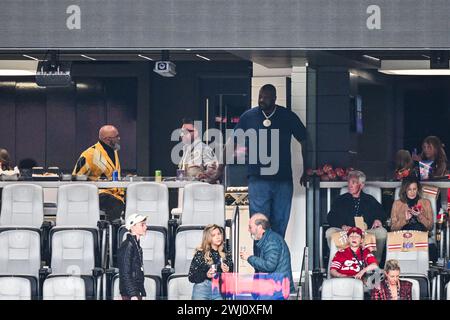 Shaquille O’Neal vor dem Super Bowl LVIII, Allegiant Stadium, Las Vegas, Nevada, USA. Bilddatum: Sonntag, 11. Februar 2024. Stockfoto
