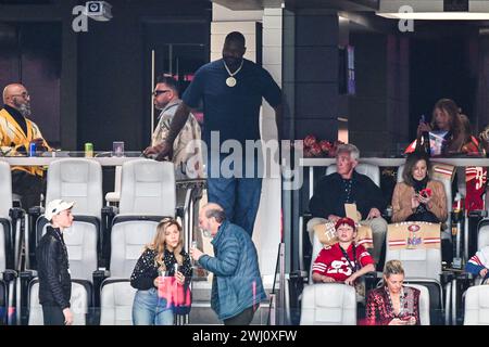Shaquille O’Neal vor dem Super Bowl LVIII, Allegiant Stadium, Las Vegas, Nevada, USA. Bilddatum: Sonntag, 11. Februar 2024. Stockfoto