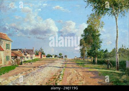 Camille Pissarro - Route de Versailles, Rocquencourt [1871] Stockfoto