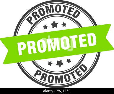 Hochgestufter Stempel. Runder Werbespot. Etikett auf transparentem Hintergrund Stock Vektor