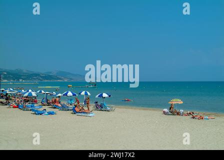 Strand in Alykes, Zakynthos, Ionische Inseln, Griechenland Stockfoto